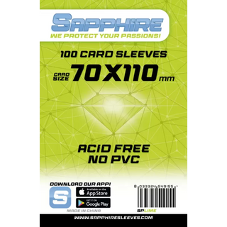 Sapphire 100 Sleeves Lime 70x110 mm