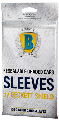 100 Sleeves Richiudibili per Carte Gradate - Beckett Shield