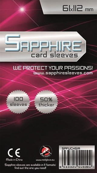 Sapphire 100 Sleeves Fuchsia 61x112 mm