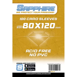 Sapphire 100 Sleeves Gold 80x120 mm