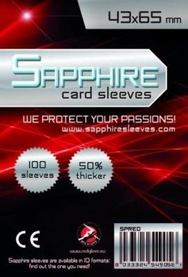 Sapphire 100 Sleeves Red 43x66 mm