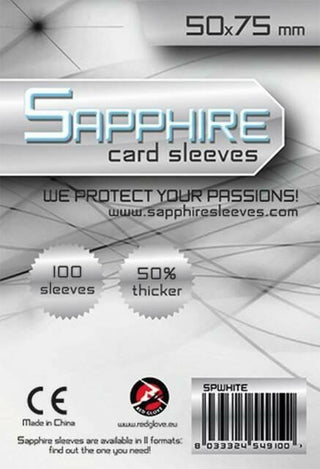 Sapphire 100 Sleeves White 50x75 mm